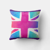 明るい水色のユニオンジャック国旗 クッション (裏面)