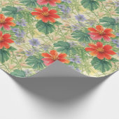 明るい水色の花 ラッピングペーパー (角)