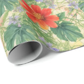 明るい水色の花 ラッピングペーパー (ロールコーナー)