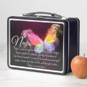 明るい水色の蝶 メタルランチボックス (インサイチュ)