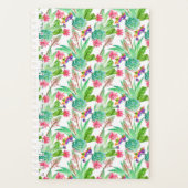 明るい水色サボテンと多肉模様 プランナー手帳 (正面)