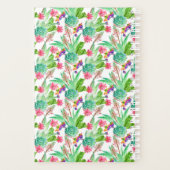 明るい水色サボテンと多肉模様 プランナー手帳 (裏面)