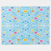 明るい水色シェルパブランケット フリースブランケット (正面(横))