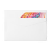 明るい水色ブラシ結婚のラップラのまわりにベル ラップアラウンドラベル (裏面)