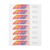 明るい水色ブラシ結婚のラップラのまわりにベル ラップアラウンドラベル (シート)