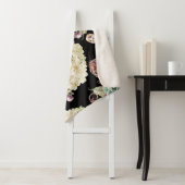 明るい水色：あじさいバラ模様。 シェルパブランケット (インサイチュ)