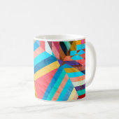明るい水色：抽象芸術ファンタジー背景 コーヒーマグカップ (正面右)