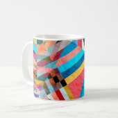 明るい水色：抽象芸術ファンタジー背景 コーヒーマグカップ (正面左)