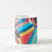 明るい水色：抽象芸術ファンタジー背景 コーヒーマグカップ (中央)