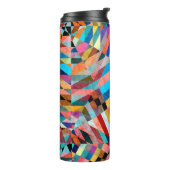 明るい水色：抽象芸術ファンタジー背景 タンブラー (回転左)