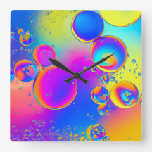 明るい泡の液体アート