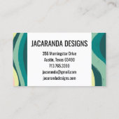 明るい波カラフル手作り注文ありがとう 名刺 (裏面)