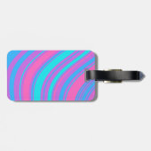 明るい波状レトロパターン ラゲッジタグ (裏面横)