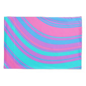 明るい波状レトロパターン 枕カバー (裏面)