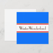明るい洗練されたアルパインブルーウィンターワンダーランド シーズンカード (正面/裏面)