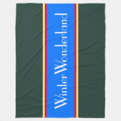 明るい洗練されたブルーグリーンウィンターワンダーランド フリースブランケット (正面)