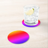 明るい流カラフルれる色野明るい ラウンドペーパーコースター (インサイチュ)