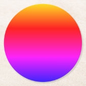 明るい流カラフルれる色野明るい ラウンドペーパーコースター (正面)