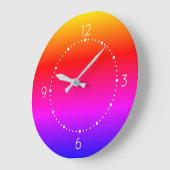 明るい流カラフルれる色野明るい ラージ壁時計 (傾斜)