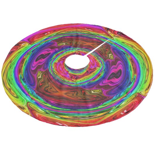 明るい流絵を描体アクリル系ハッピー絞り染め フリース ツリースカート (アングル)