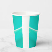 明るい海の緑の紙コップ 紙コップ (左)