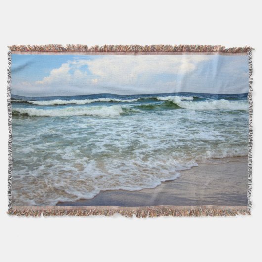明るい海波 スローブランケット (正面)