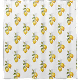 明るい淡水カラーレモン シャワーカーテン