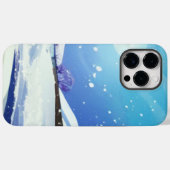 明るい満月の冬の風景 Case-Mate iPhoneケース (裏面 (横))