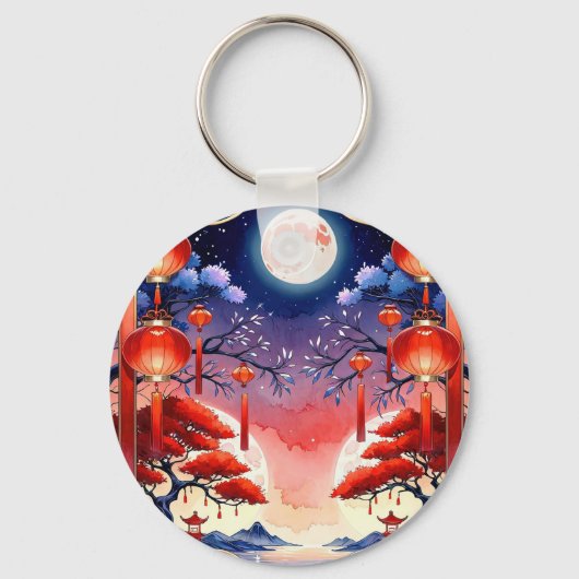 明るい満月 キーホルダー (正面)