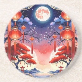 明るい満月 コースター