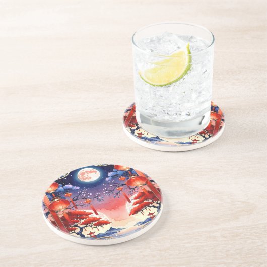 明るい満月 コースター (側面)