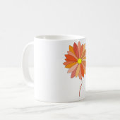 明るい漫画の花コーヒーマグ コーヒーマグカップ (正面左)