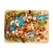 明るい漫画リスの写真マグネット マグネット (横)