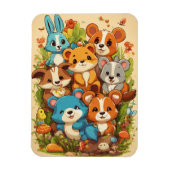 明るい漫画リスの写真マグネット マグネット (縦)