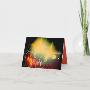 明るい火花の花火のnotecard カード