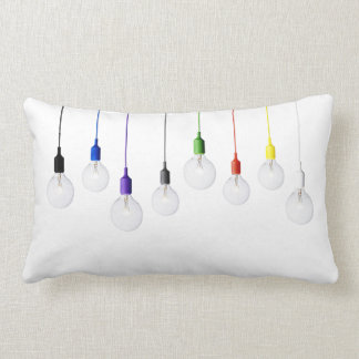 明るい火花の電球のクッションの枕はカスタマイズ ランバークッション