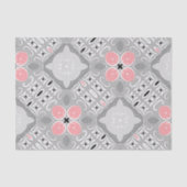 明るい灰色とピンクの複雑エレガントな華美 薄葉紙 (正面)