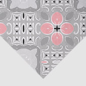 明るい灰色とピンクの複雑エレガントな華美 薄葉紙 (詳細)