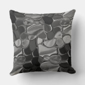 明るい灰色と暗い丸い形状。 クッション (裏面)