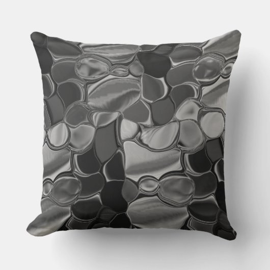 明るい灰色と暗い丸い形状。 クッション (正面)