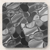 明るい灰色と暗い丸い形状。 コースター (正面)