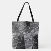 明るい灰色と暗い丸い形状。 トートバッグ (正面)
