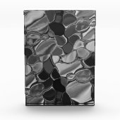 明るい灰色と暗い丸い形状。 フォトブロック (正面)