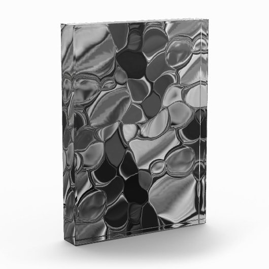 明るい灰色と暗い丸い形状。 フォトブロック (左)