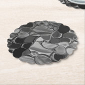 明るい灰色と暗い丸い形状。 ペーパーコースター (アングル)