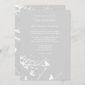 明るい灰色の冬の背景の結婚式パーソナライズされた 招待状 (正面/裏面)