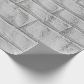 明るい灰色または白のレンガの壁の面のテクスチャを背面に戻す ラッピングペーパー (角)
