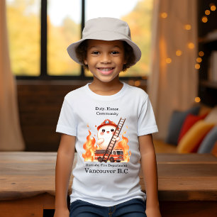 明るい炎の中で明るい消防士 Tシャツ