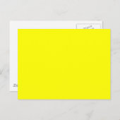 明るい無地の黄色のメッセージに最適 ポストカード (正面/裏面)