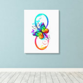 明るい無限遠（虹の蝶） キャンバスプリント (インサイチュ (ウッドフロア))